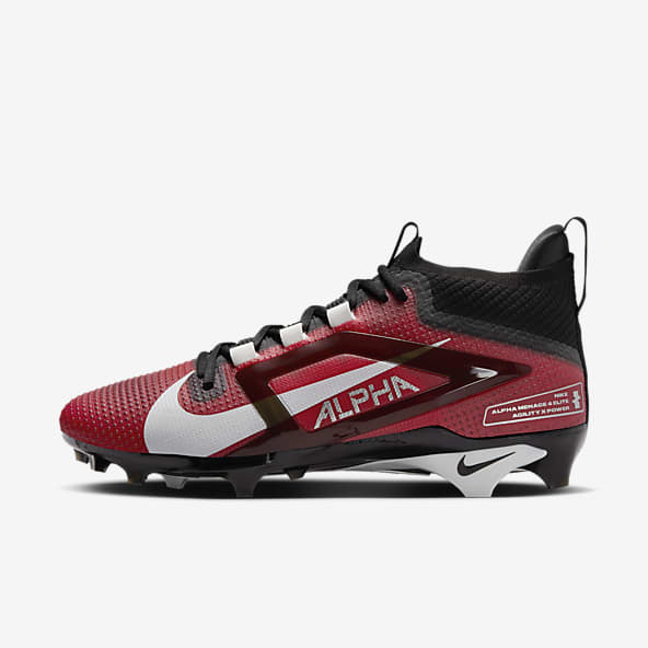 Nike football cleats red and black store